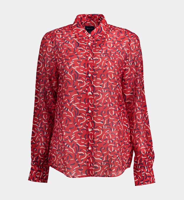 Gant Overhemd Dames Rood