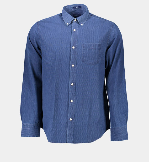 Gant Overhemd Mannen Blauw