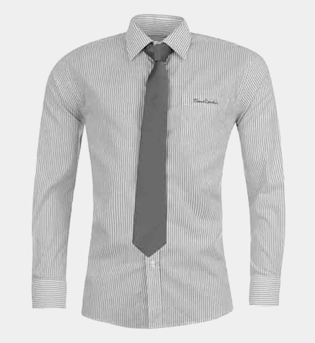 Pierre Cardin Overhemd and Tie Set Mannen Grijs