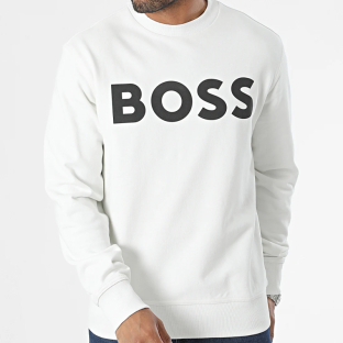 Hugo Boss Relaxed-Fit Sweatshirt Mannen Natural