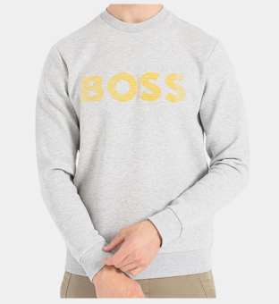 Hugo Boss 3D Logo Sweatshirt Mannen Light Pastel Grijs