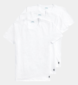 Ralph Lauren 3 Pak T-shirts Mannen Wit