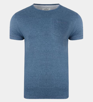 Dstruct Melange Pocket T-shirt Mannen Blauw