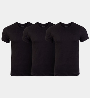 Calvin Klein 3 Pak T-shirts Mannen Zwart