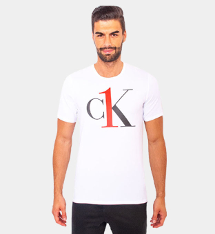 Calvin Klein T-shirt Mannen Wit