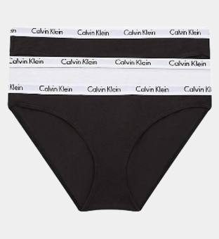 Calvin Klein 3 Pak Bikinies Dames Zwart