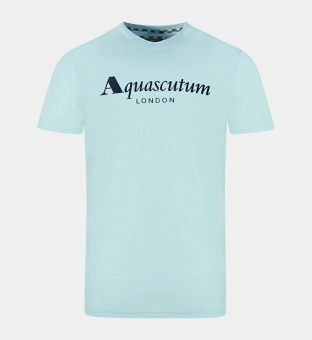 Aquascutum T-shirt Mannen Lucht Blauw