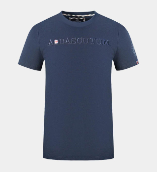 Aquascutum T-shirt Mannen Marine Blauw