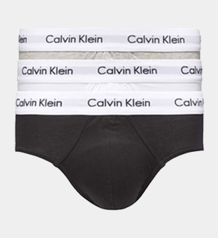 Calvin Klein 3 Pak Briefs Mannen Zwart Wit Grijs