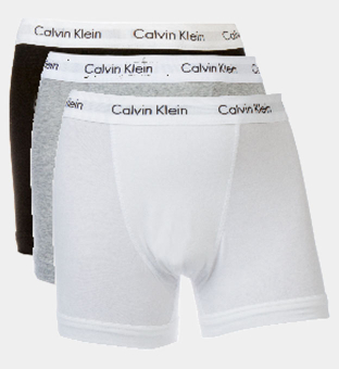 Calvin Klein 3 Pak Boksers Mannen Zwart Wit Grijs