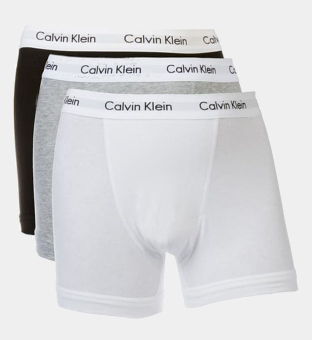 Calvin Klein 3 Pak Trunks Mannen Wit Stripe
