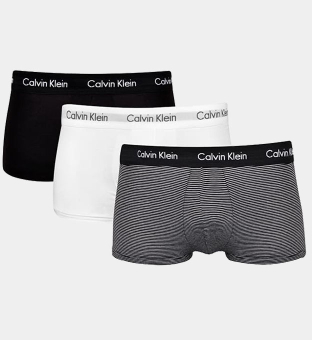 Calvin Klein 3 Pak Trunks Mannen Zwart Grijs