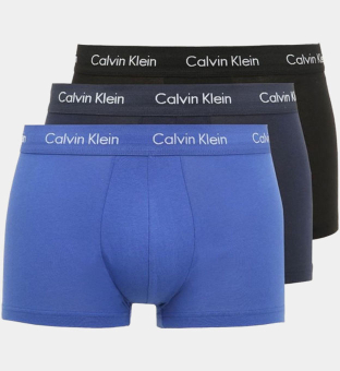 Calvin Klein 3 Pak Trunks Mannen Blauw Shadow