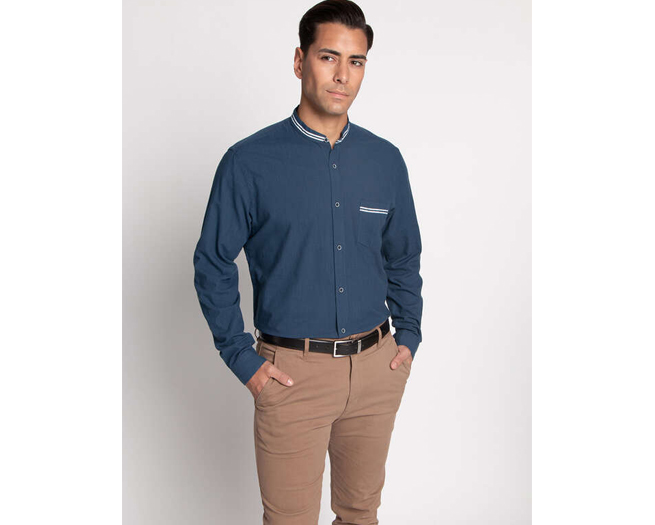 Mishumo Overhemd Mannen Blauw