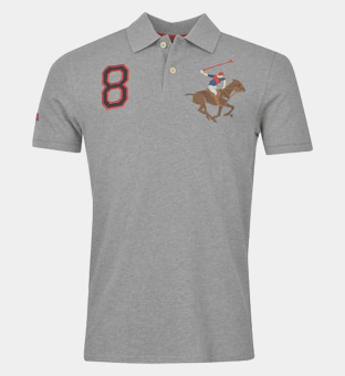 Beverly Hills Polo Club Crew Poloshirt Mannen Grijs