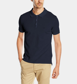 Emporio Armani Pique Polo Overhemd Mannen Marine