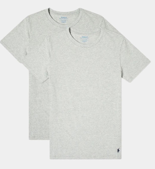 Ralph Lauren 2 Pak T-shirts Mannen Grijs