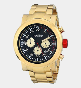 red line Torque Sport Analog Display Japanese Quartz Horloge Mannen Goud